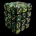 Chessex Scarab Jade & Gold 36 x D6 Dice Set