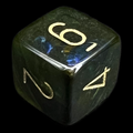 Chessex Scarab Jade & Gold D6 Dice