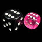 Chessex Translucent Pink & White 36 x D6 Dice Set