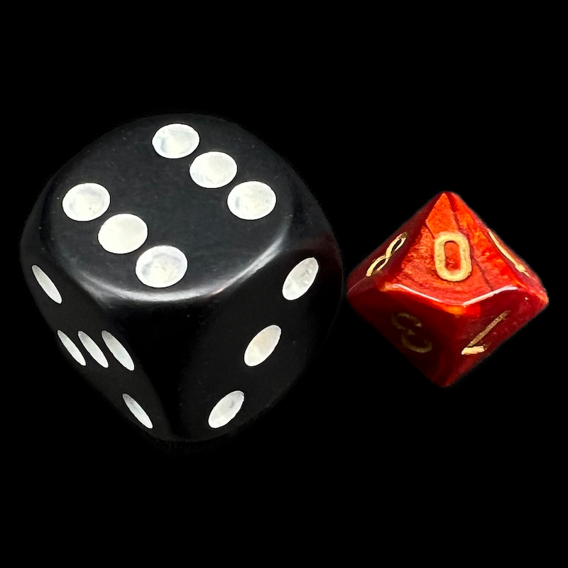 Chessex Scarab Scarlet & Gold MINI-HEDRAL D10 Dice