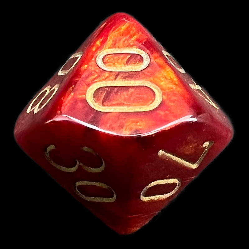 Chessex Scarab Scarlet & Gold Percentile Dice