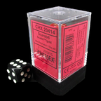 Chessex Scarab Scarlet & Gold MINI-HEDRAL 7 Dice Polyset with Dice Cube
