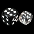 Chessex Translucent Smoke & White 12mm D6 Spot Dice