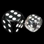 Chessex Translucent Smoke & White 36 x D6 Dice Set