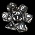 Chessex Translucent Smoke & White 7 Dice Polyset