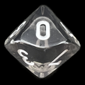 Chessex Translucent Smoke & White D10 Dice
