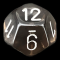 Chessex Translucent Smoke & White D12 Dice