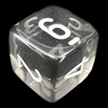 Chessex Translucent Smoke & White D6 Dice