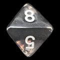 Chessex Translucent Smoke & White D8 Dice