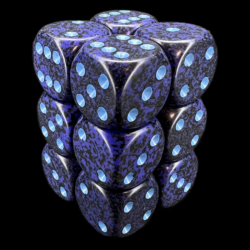 Chessex Speckled Cobalt 12 x D6 Dice Set
