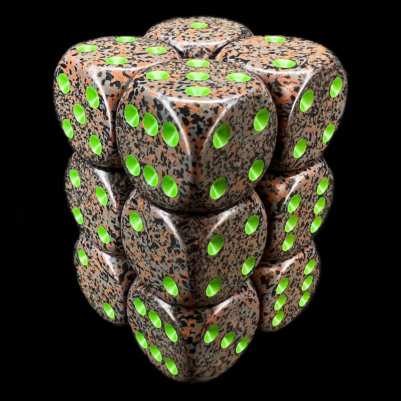 Chessex Speckled Earth 12 x D6 Dice Set