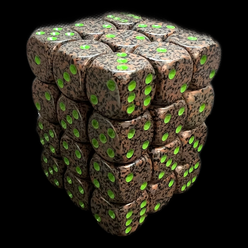 Chessex Speckled Earth 36 x D6 Dice Set