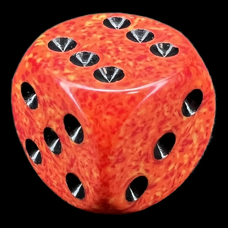 Chessex Speckled Fire 16mm D6 Spot Dice