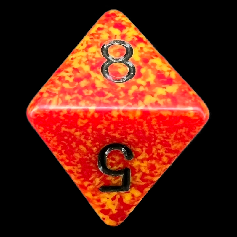 Chessex Speckled Fire D8 Dice