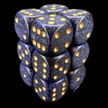Chessex Speckled Golden Cobalt 12 x D6 Dice Set