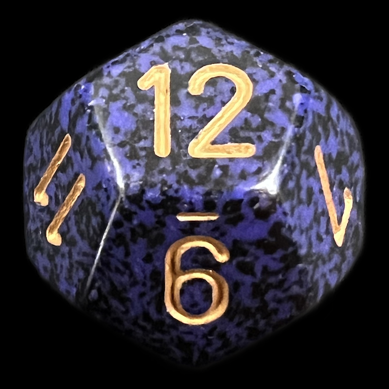 Chessex Speckled Golden Cobalt D12 Dice
