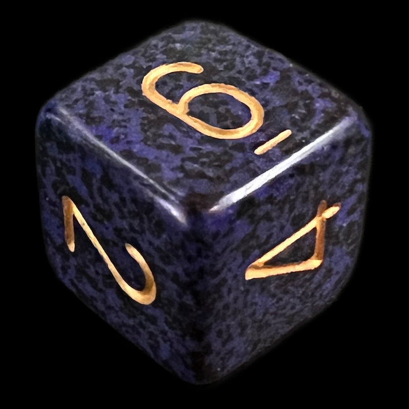 Chessex Speckled Golden Cobalt D6 Dice