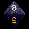 Chessex Speckled Golden Cobalt D8 Dice