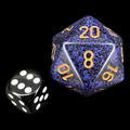 Chessex Speckled Golden Cobalt JUMBO 34mm D20 Dice