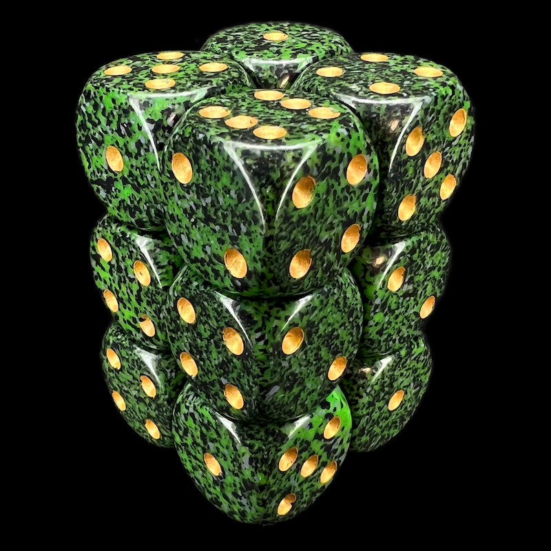 Chessex Speckled Golden Recon 12 x D6 Dice Set