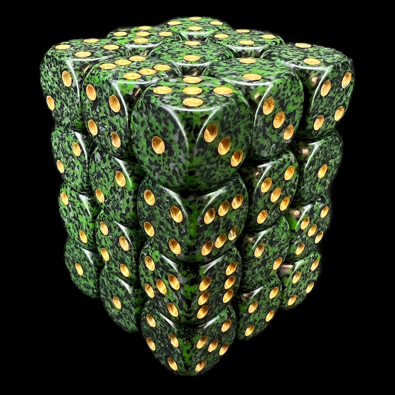Chessex Speckled Golden Recon 36 x D6 Dice Set