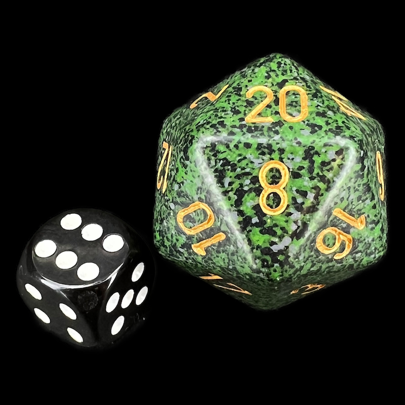 Chessex Speckled Golden Recon JUMBO 34mm D20 Dice