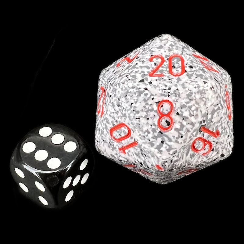 Chessex Speckled Granite JUMBO 34mm D20 Dice