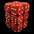Chessex Speckled Mars & Gold 12 x D6 Dice Set OOP