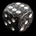Chessex Speckled Ninja 16mm D6 Spot Dice