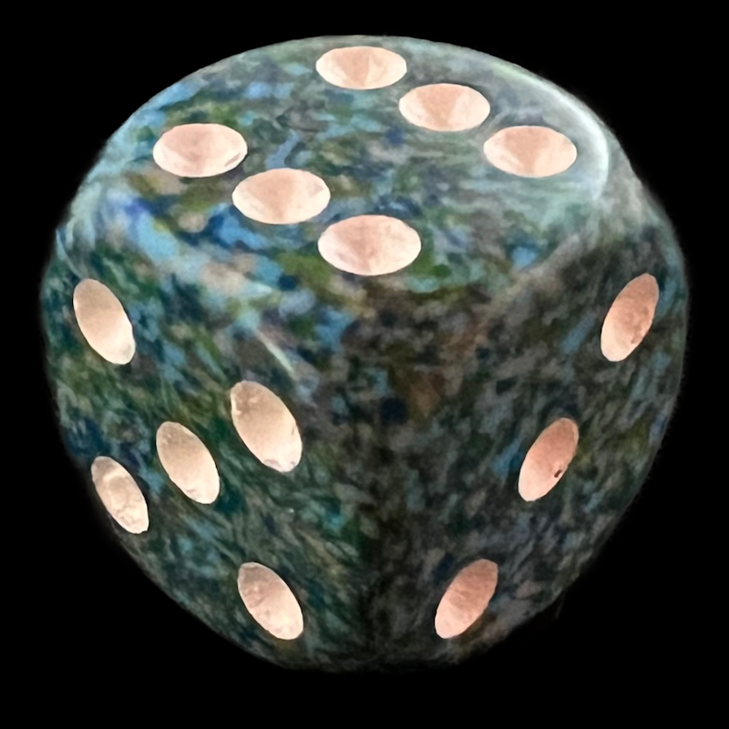 Chessex Speckled Sea 16mm D6 Spot Dice