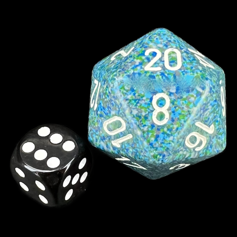 Chessex Speckled Sea JUMBO 34mm D20 Dice