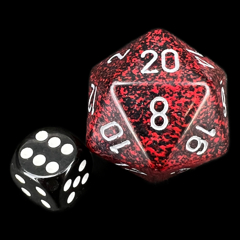 Chessex Speckled Silver Volcano JUMBO 34mm D20 Dice