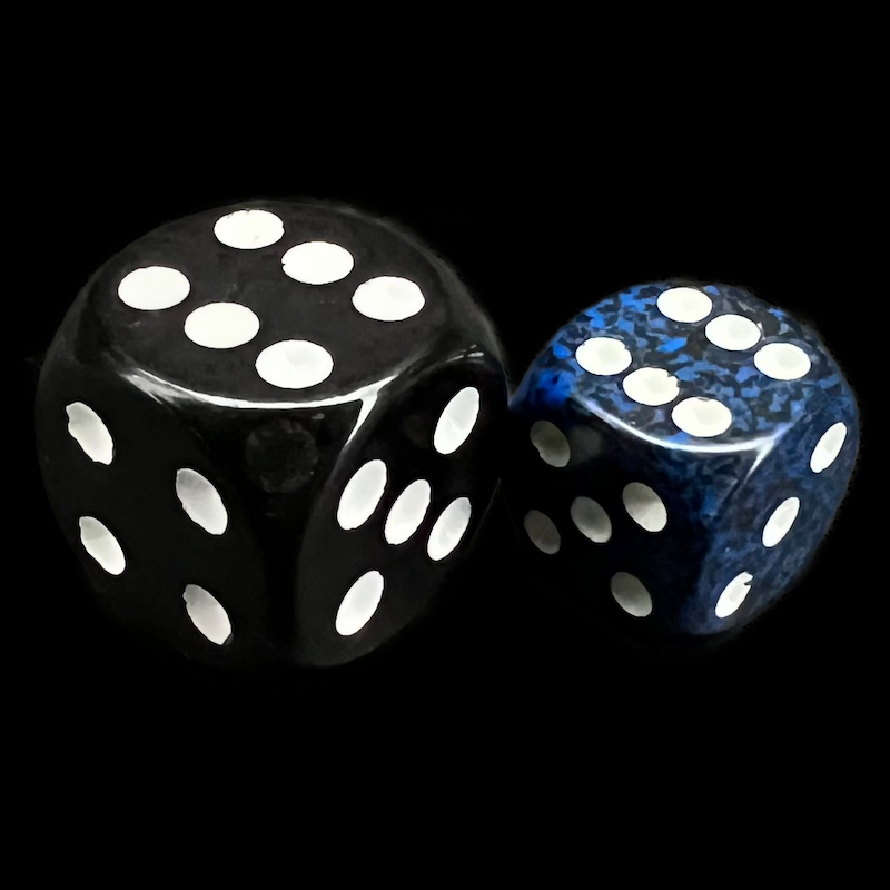 Chessex Speckled Stealth 12mm D6 Spot Dice