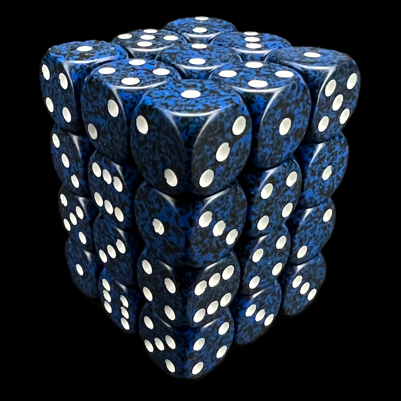Chessex Speckled Stealth 36 x D6 Dice Set
