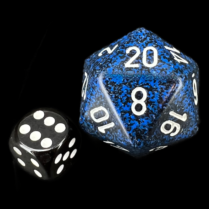 Chessex Speckled Stealth JUMBO 34mm D20 Dice