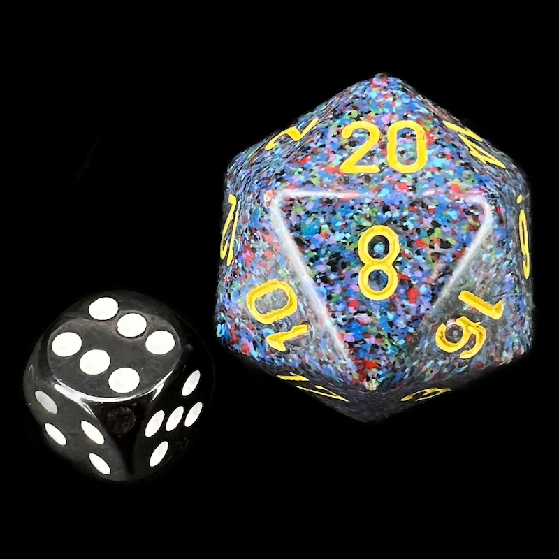 Chessex Speckled Twilight JUMBO 34mm D20 Dice
