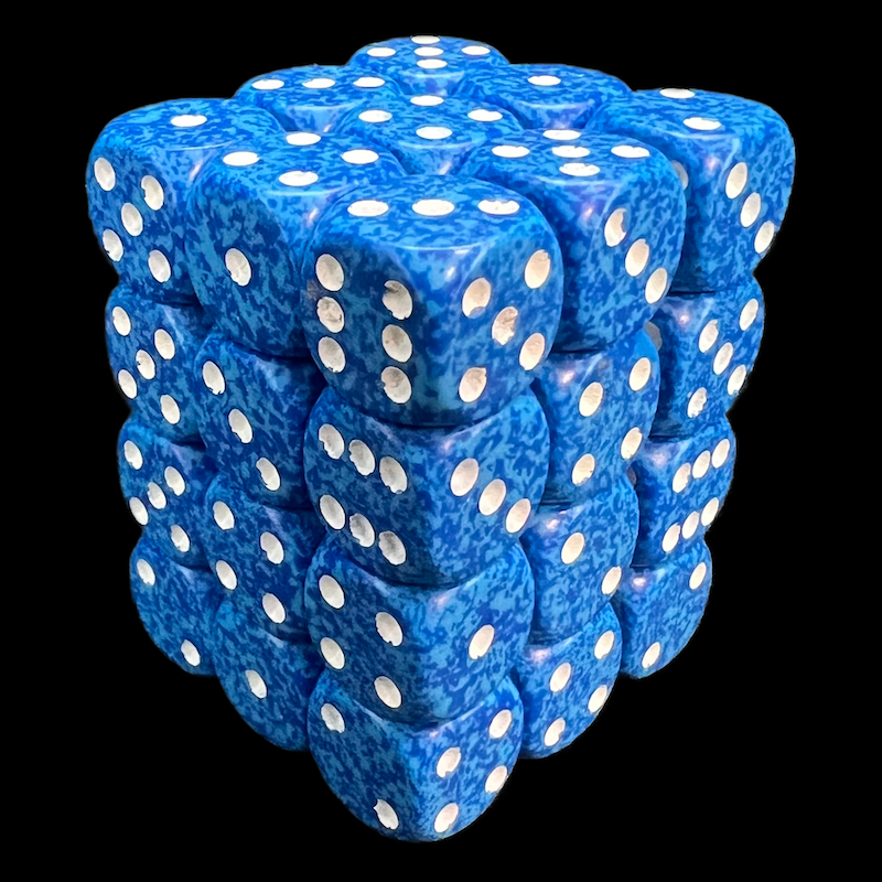 Chessex Speckled Water 36 x D6 Dice Set