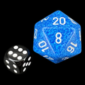 Chessex Speckled Water JUMBO 34mm D20 Dice