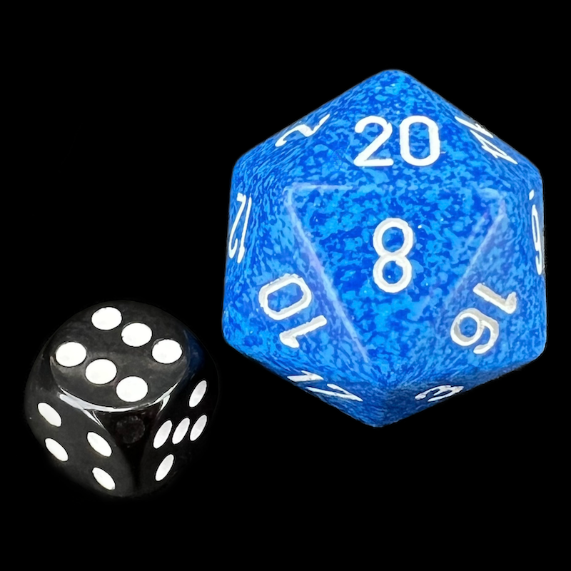 Chessex Speckled Water JUMBO 34mm D20 Dice