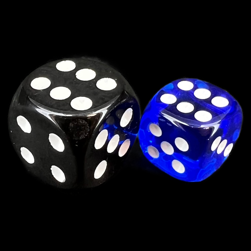 Chessex Translucent Blue & White 36 x D6 Dice Set