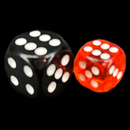 Chessex Translucent Orange & White 36 x D6 Dice Set