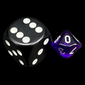 Chessex Translucent Purple & White MINI-HEDRAL D10 Dice