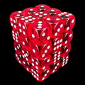 Chessex Translucent Red & White 36 x D6 Dice Set