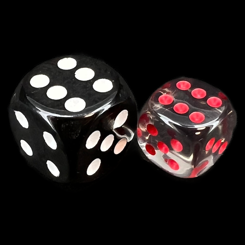 Chessex Translucent Smoke & Red 36 x D6 Dice Set