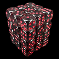 Chessex Translucent Smoke & Red 36 x D6 Dice Set