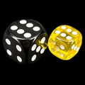 Chessex Translucent Yellow & White 12mm D6 Spot Dice