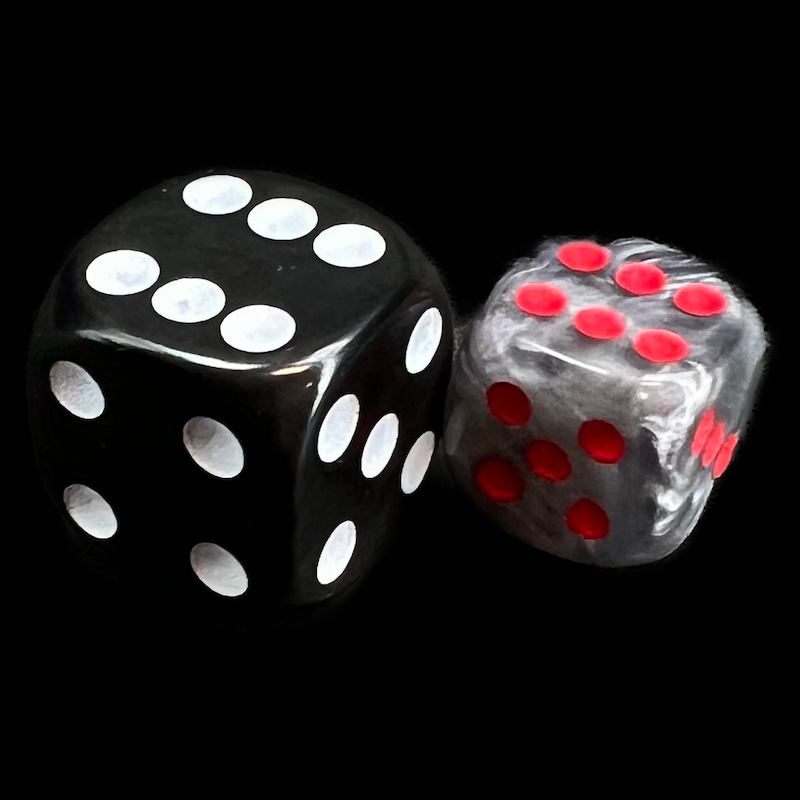 Chessex Velvet Black & Red 36 x D6 Dice Set