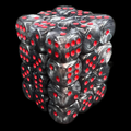 Chessex Velvet Black & Red 36 x D6 Dice Set
