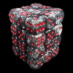 Chessex Velvet Black & Red 36 x D6 Dice Set