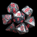 Chessex Velvet Black & Red 7 Dice Polyset